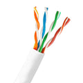 Cat5e UTP 24AWG Bare Copper 1000ft Solid White Bulk Cable Y589