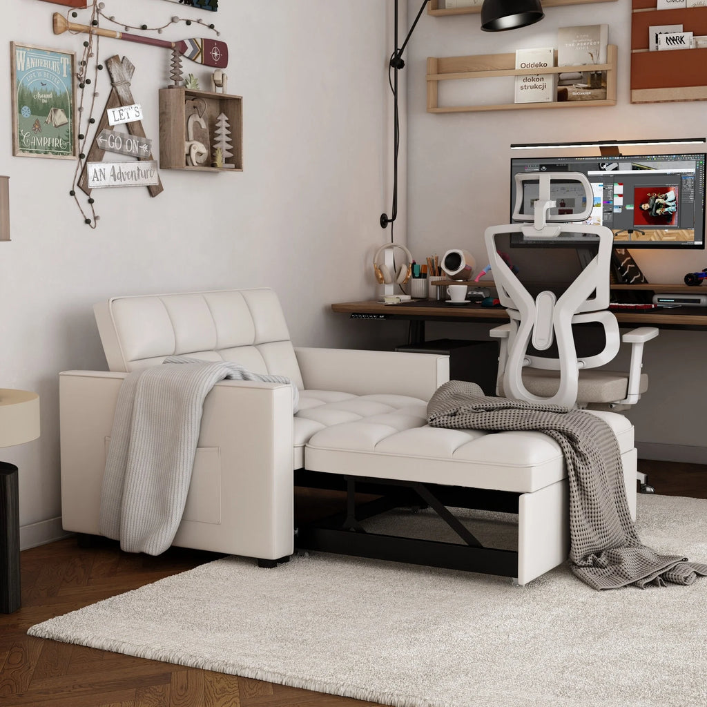 Adjustable Backrest Futon Sofa B675888