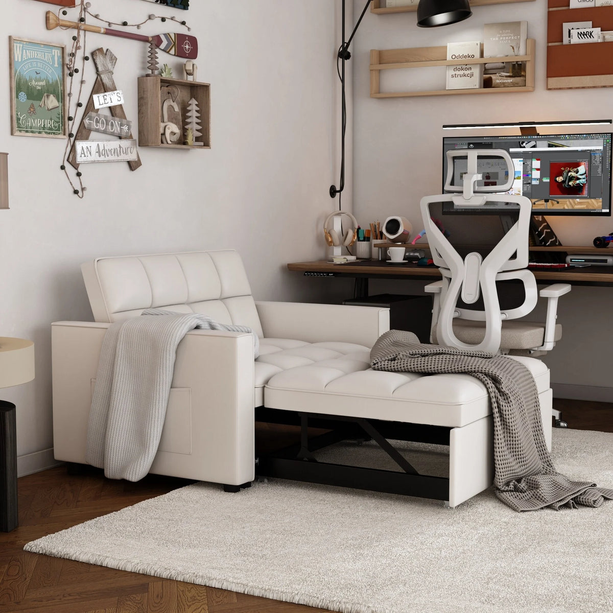 Adjustable Backrest Futon Sofa B675888