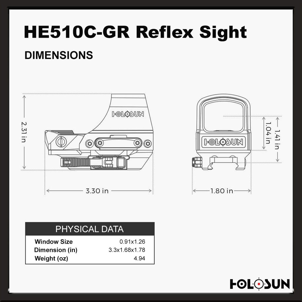 Open Reflex Optical Sight with Super Green LED V79579