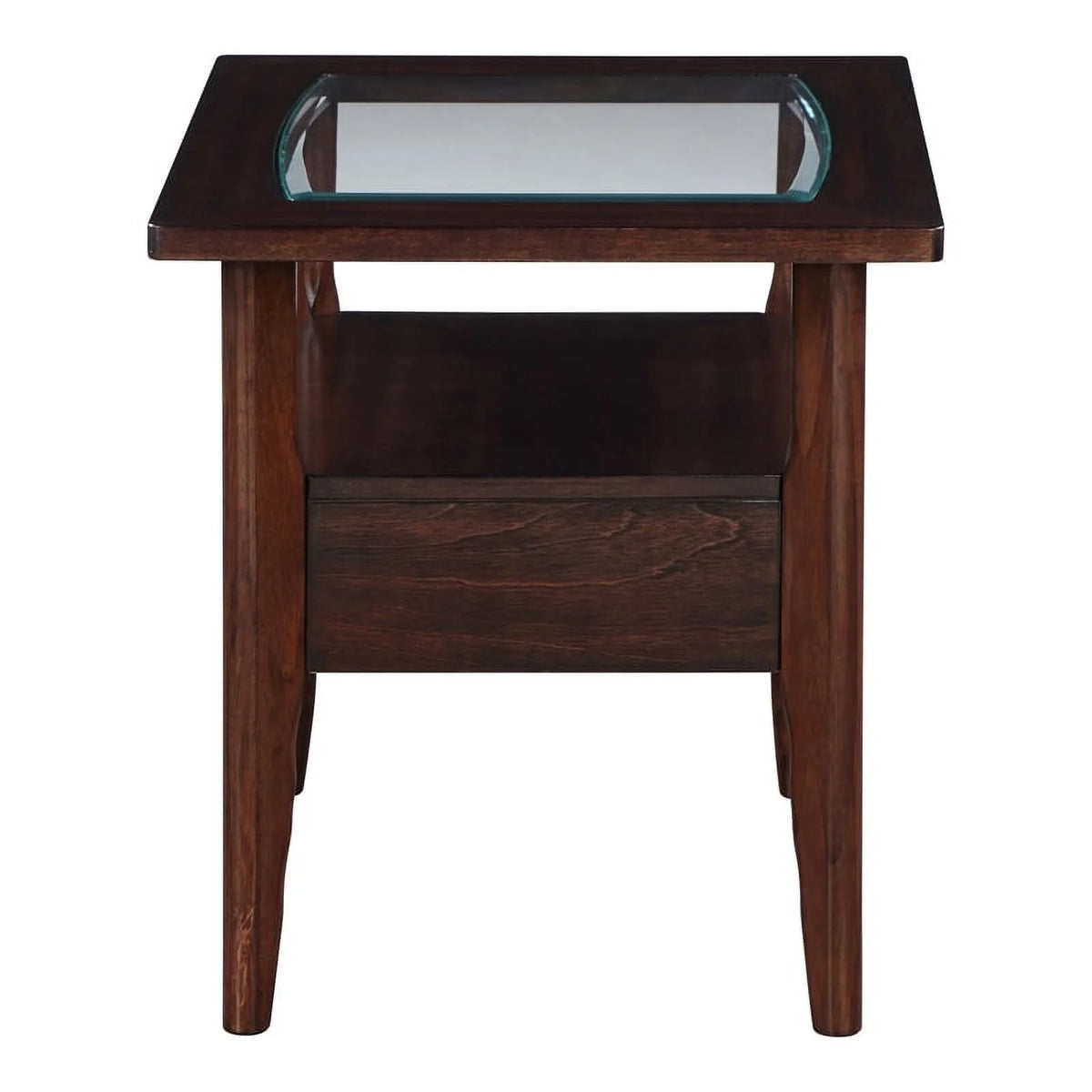 2-Piece Wood Storage Coffee Table Set in Dark Walnut O754984