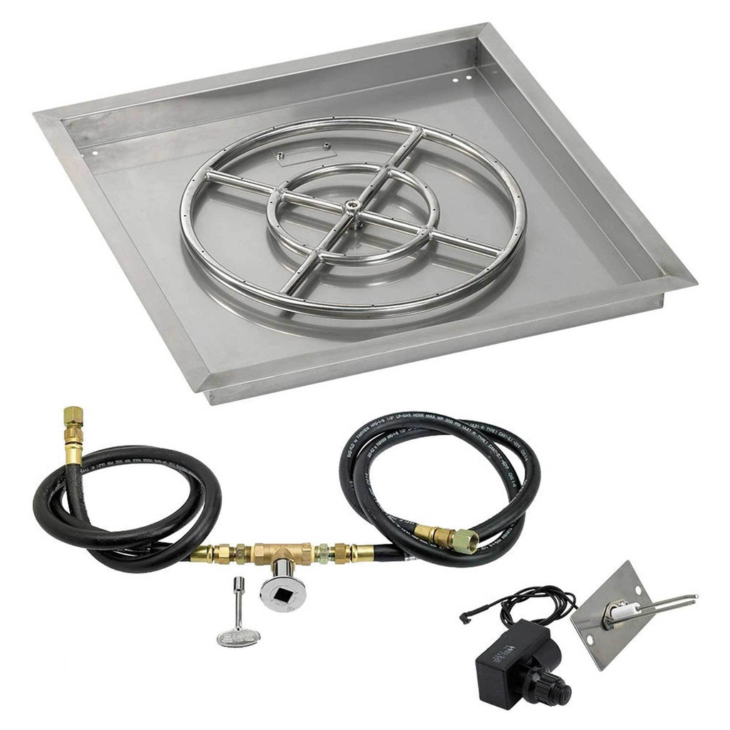 30x22 Stainless Steel Drop-In Pan with Match Light Kit G592