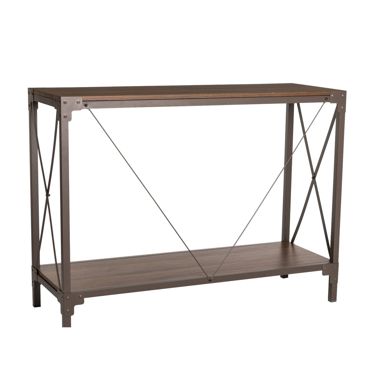 Black Wood/Metal Console Table X82555