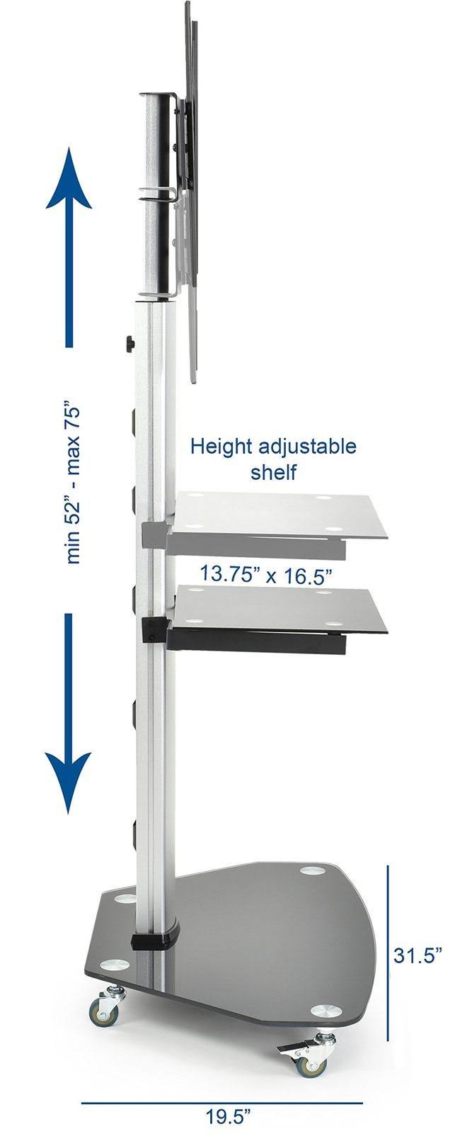 Mobile TV Cart with Wheels O9451