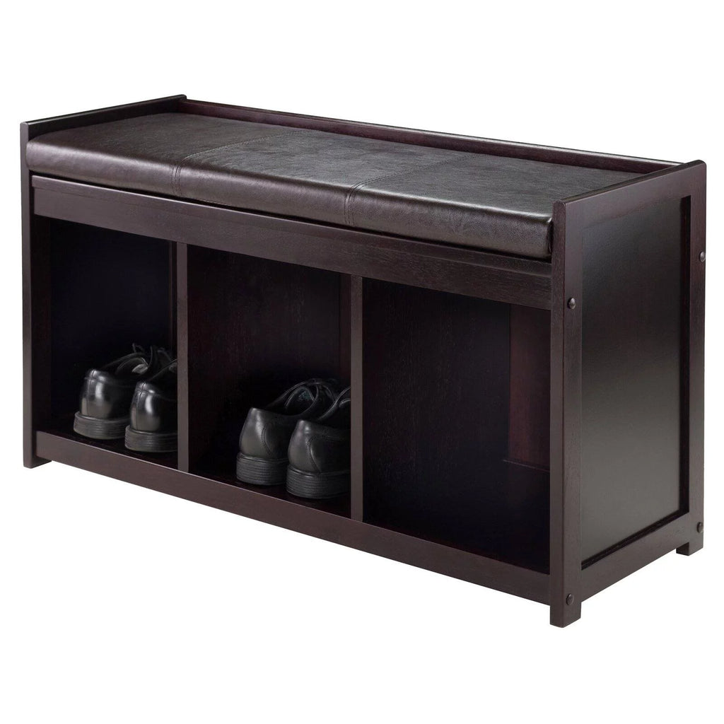 Espresso 2-Pc Storage Bench & Seat Cushion B4354