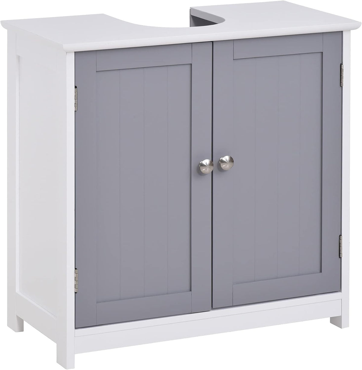 White and Grey Under-Sink Bathroom Vanity Cabinet K184583