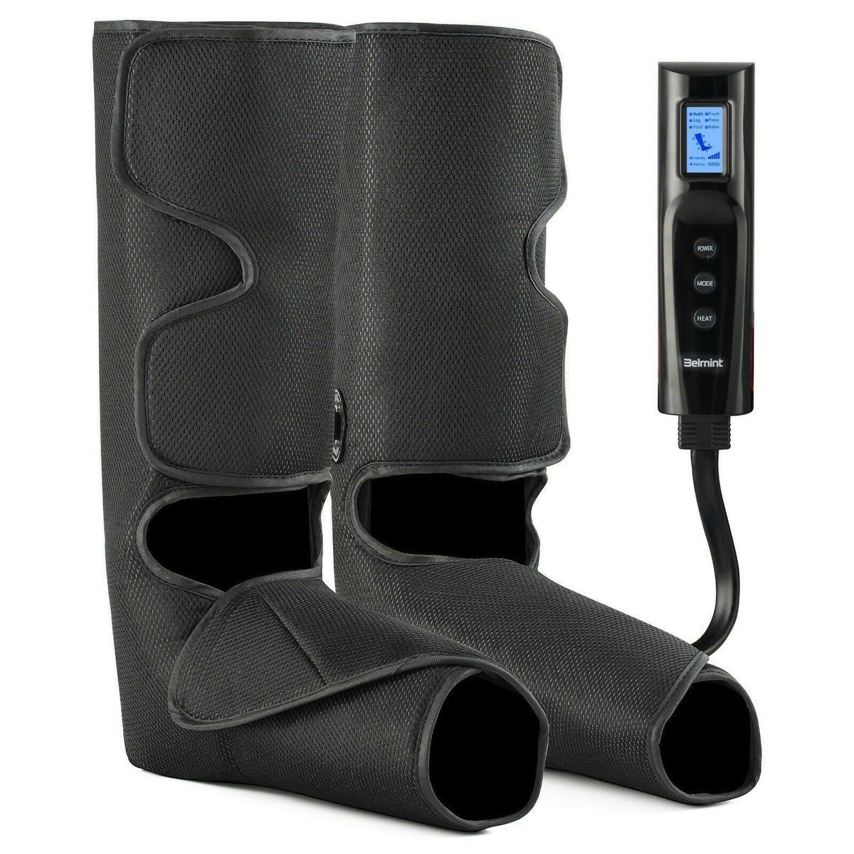 Leg and Foot Air Compression Massager with Heat and 6 Modes J98995