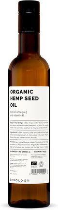 Organic Hemp Seed Oil 17 fl oz Cold-Pressed F1075