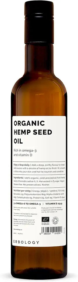 Organic Hemp Seed Oil 17 fl oz Cold-Pressed F1075