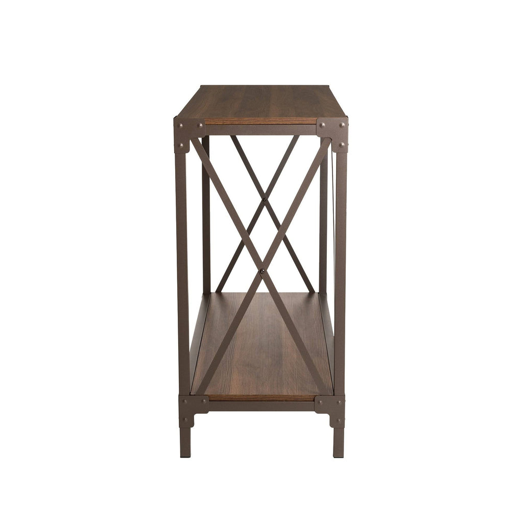 Black Wood/Metal Console Table X82555