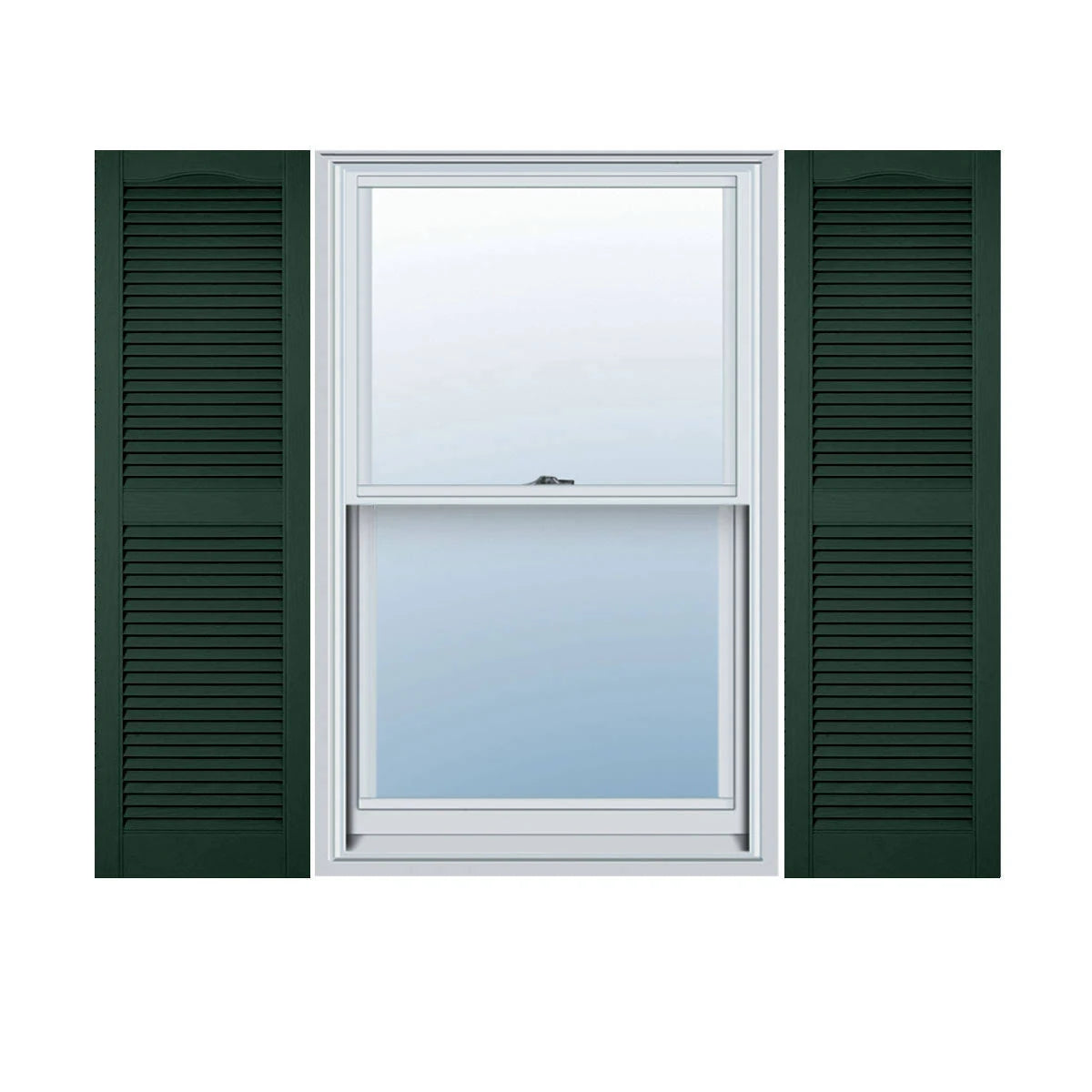 14 1/2 inch x 49 inch Vinyl Open Louver Shutters Per Pair A259