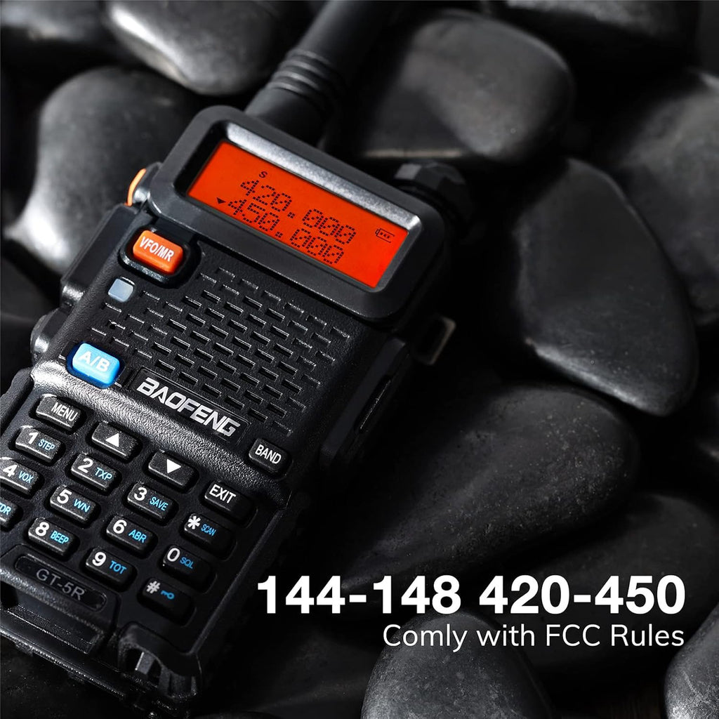 6pcs Dual Band Walkie Talkies Two Way Radio with Six-Way Charger and Programming Cable B821