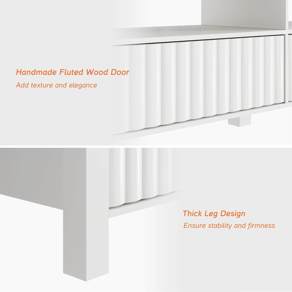 White Fireplace TV Stand up to 80 Inch H44452