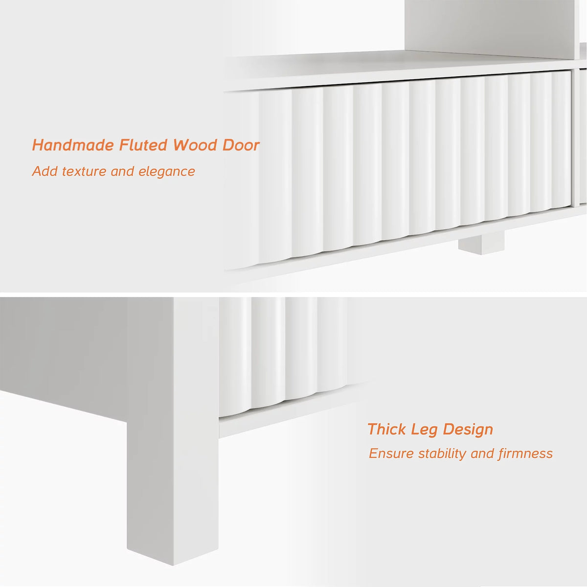 White Fireplace TV Stand up to 80 Inch H44452