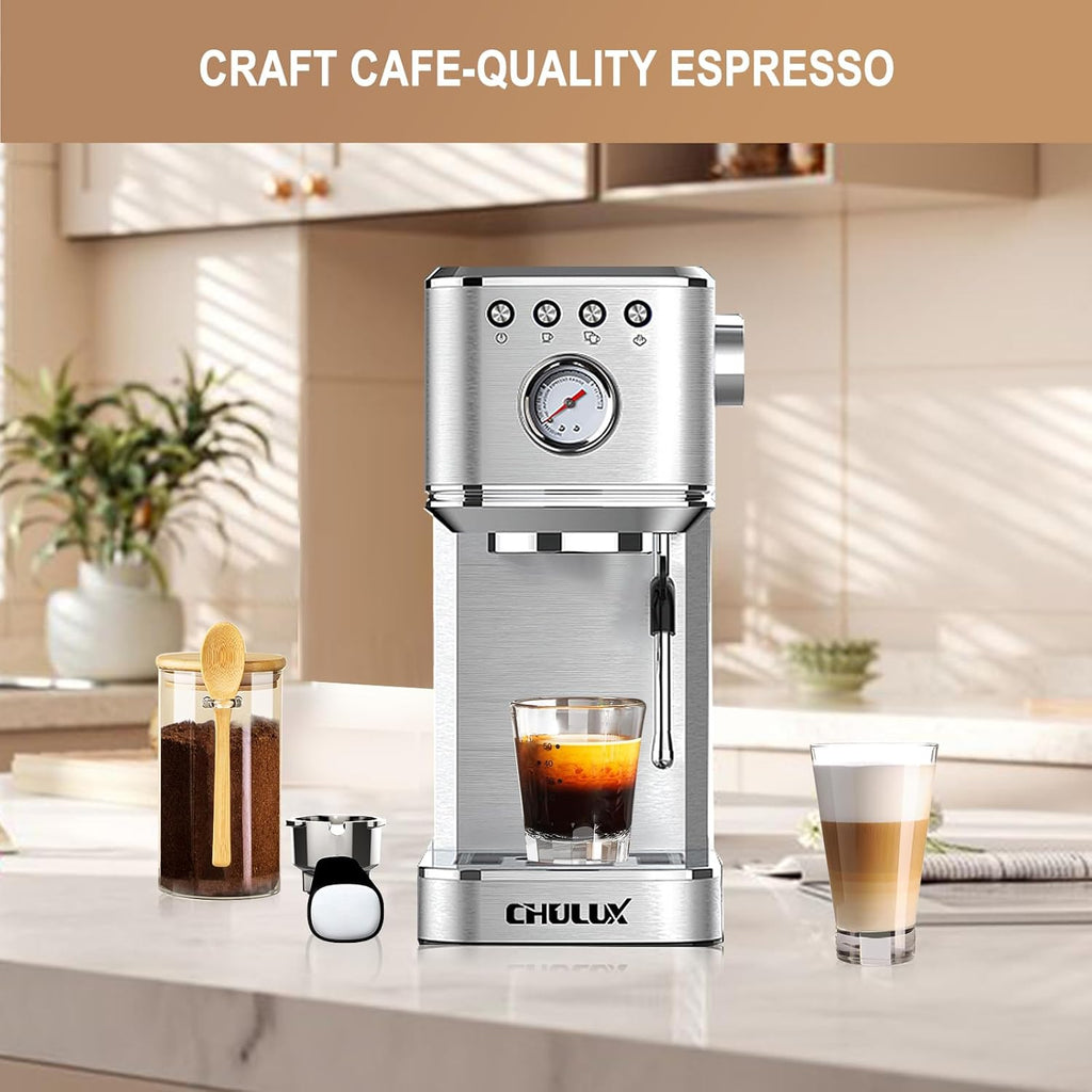 20 Bar Semi Automatic Stainless Steel Espresso Machine G33513