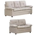 2 Piece Beige Hardwood Sofa and Loveseat Set G5927