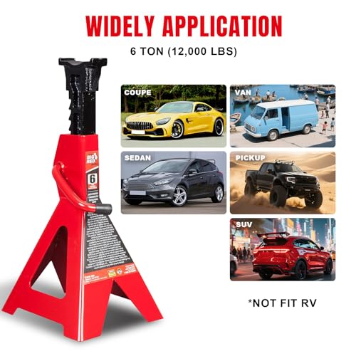Heavy Duty Steel Jack Stands 3 Ton 1 Pair P500365