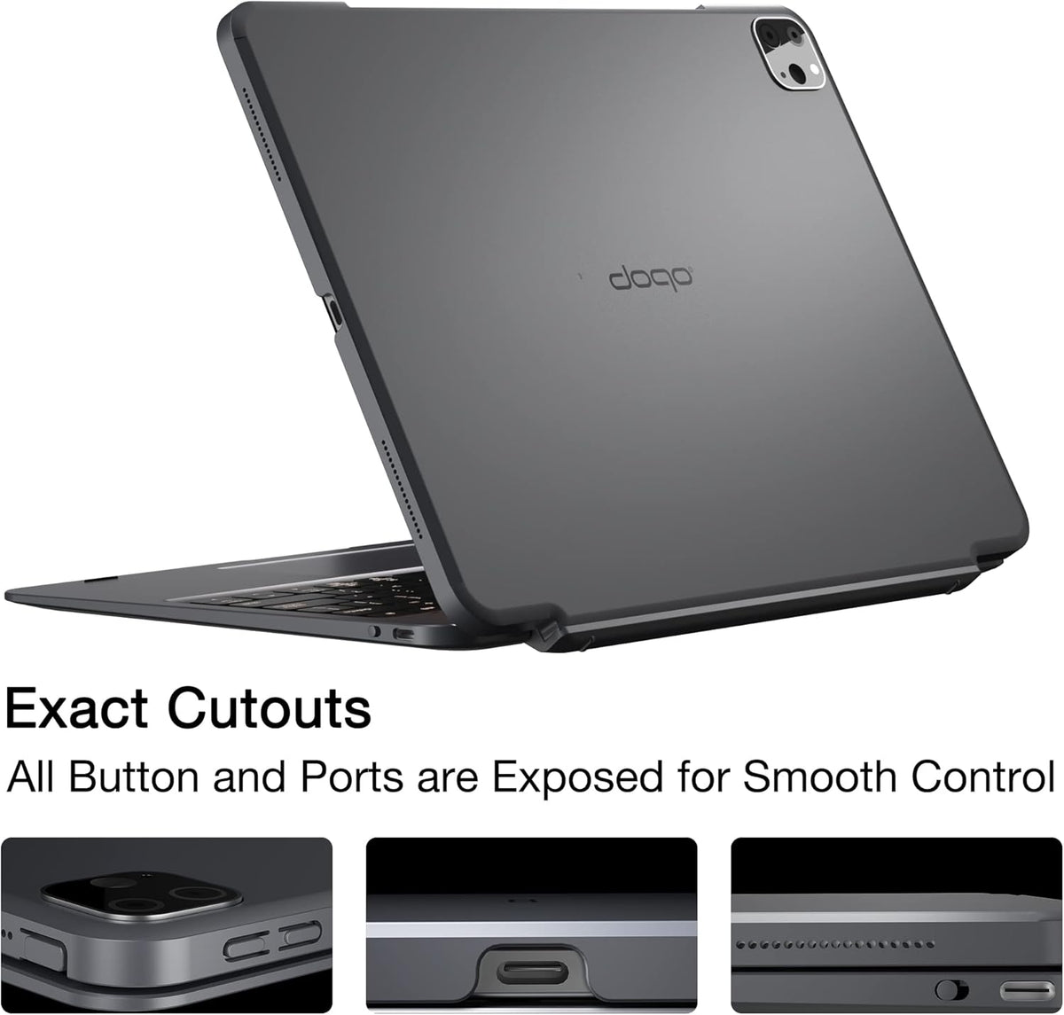 Keyboard Case for iPad Pro 12.9 inch with Trackpad, Detachable Bluetooth Keyboard Case I12258