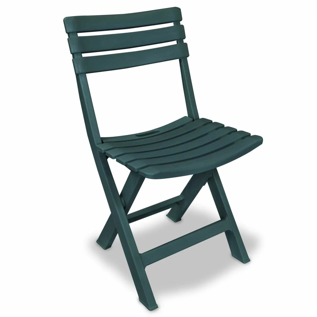 3 Piece Green Plastic Folding Bistro Set H713611