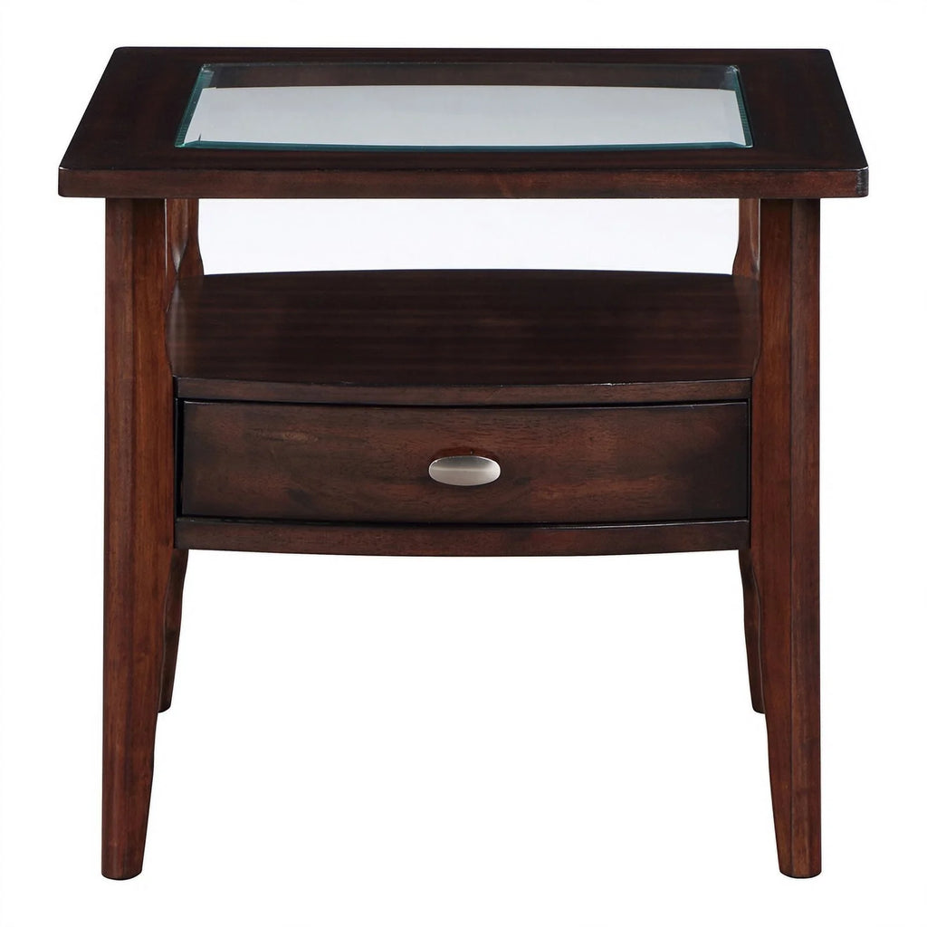 2-Piece Wood Storage Coffee Table Set in Dark Walnut O754984