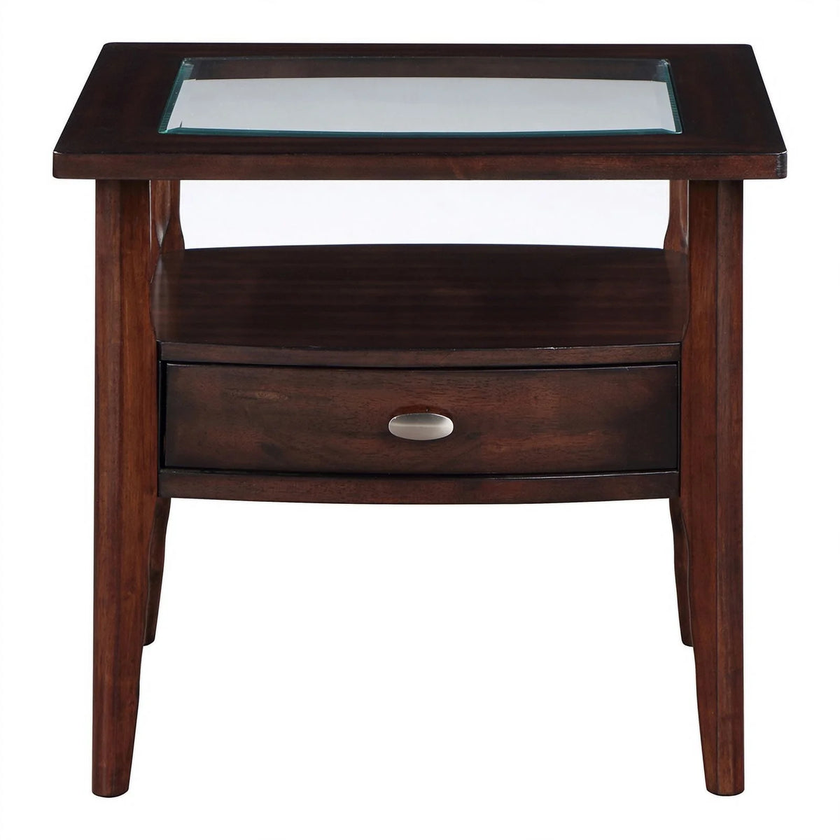 2-Piece Wood Storage Coffee Table Set in Dark Walnut O754984