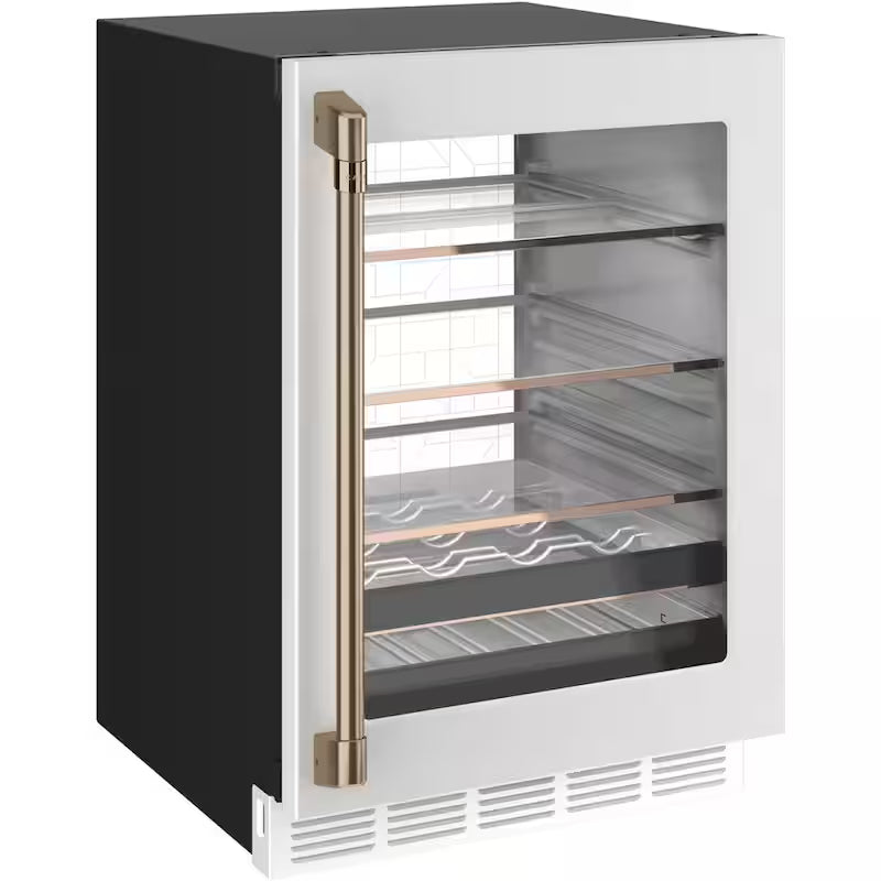 24 in. 14-Bottle Wine and 126-Can Beverage Cooler in Matte White U22125