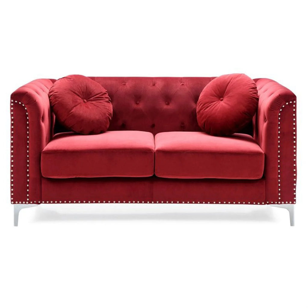 Velvet Sofa Chaise and Loveseat 2-Piece Set A144690