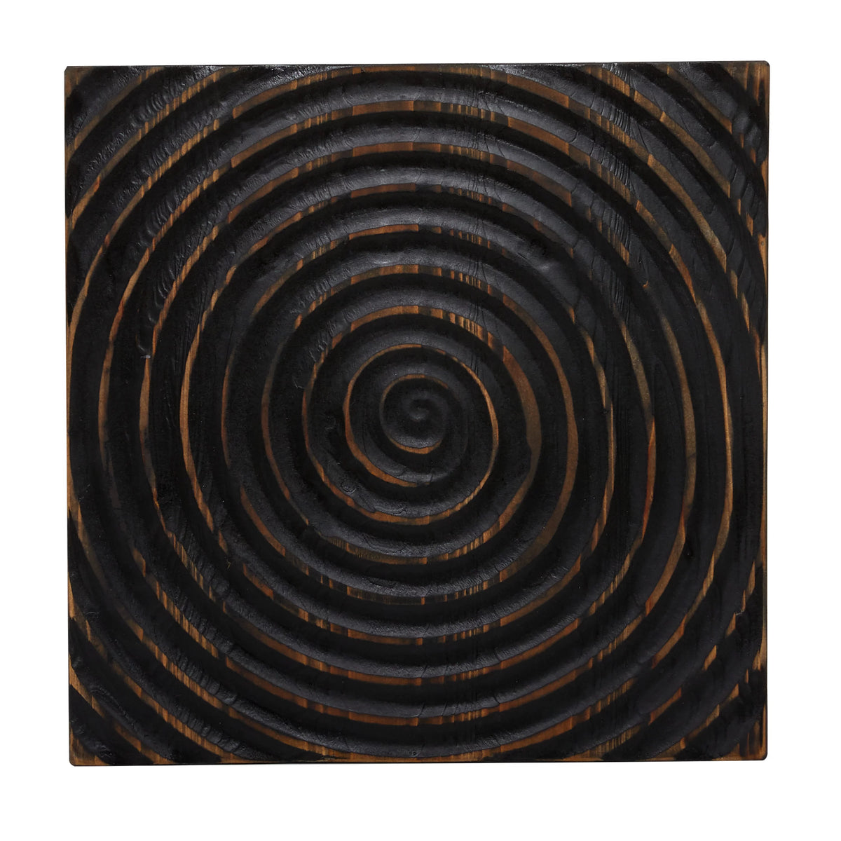 Black Wood Carved Accent Table J412258