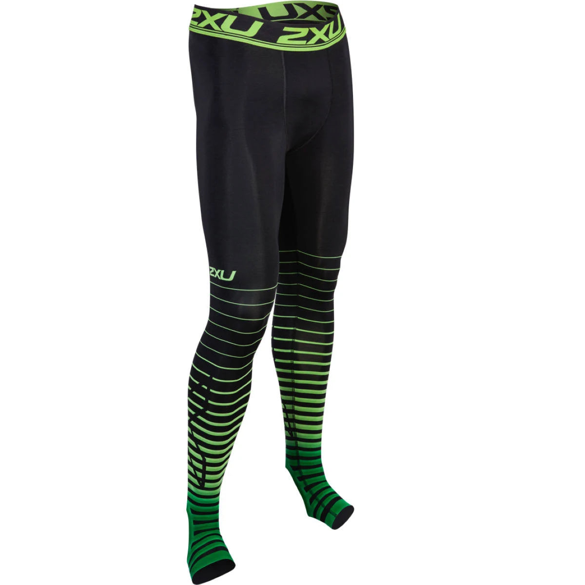 Black-Green XXL Compression Tights W4316