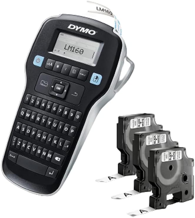 Portable Label Maker, QWERTY Keyboard, Black Pack of 2 N946837