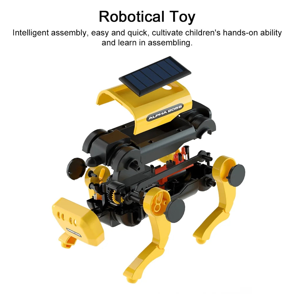 Solar Powered Educational Robot Dog Cattle Assembly Kit J47752