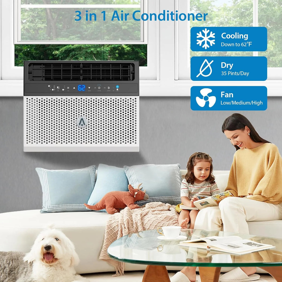 8000 BTU Window Air Conditioner with Remote Control C4840