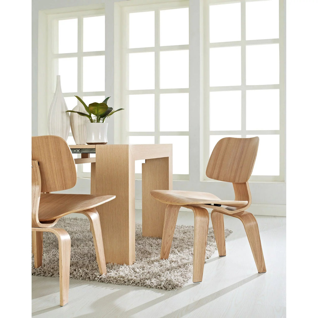 Wood Dining Chairs Set of Two Natural L396