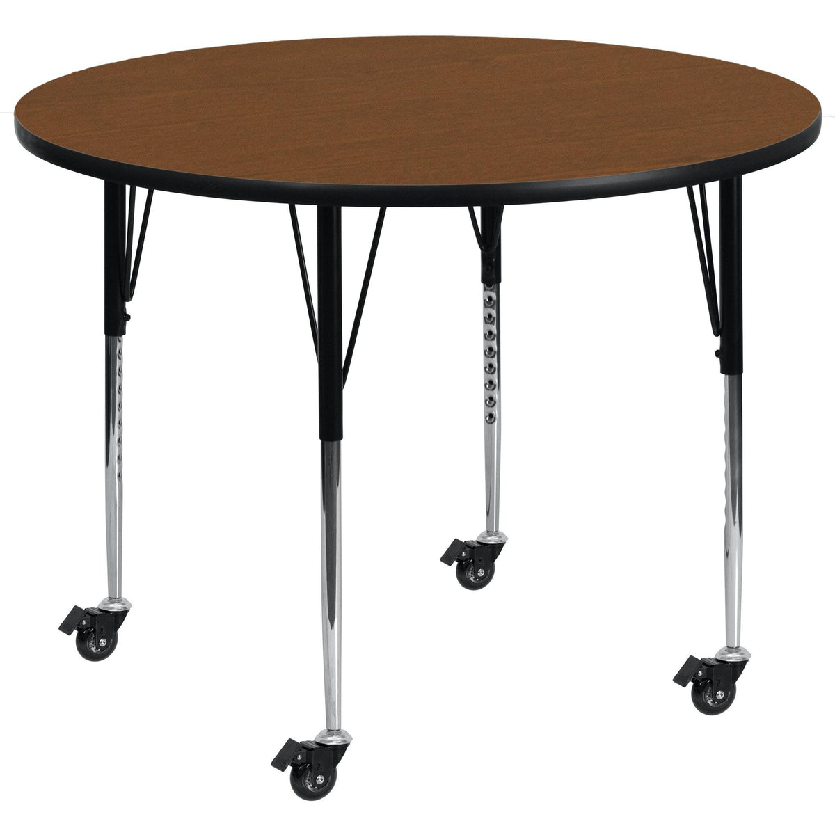 Mobile 48'' Round Oak Laminate Activity Table J70470