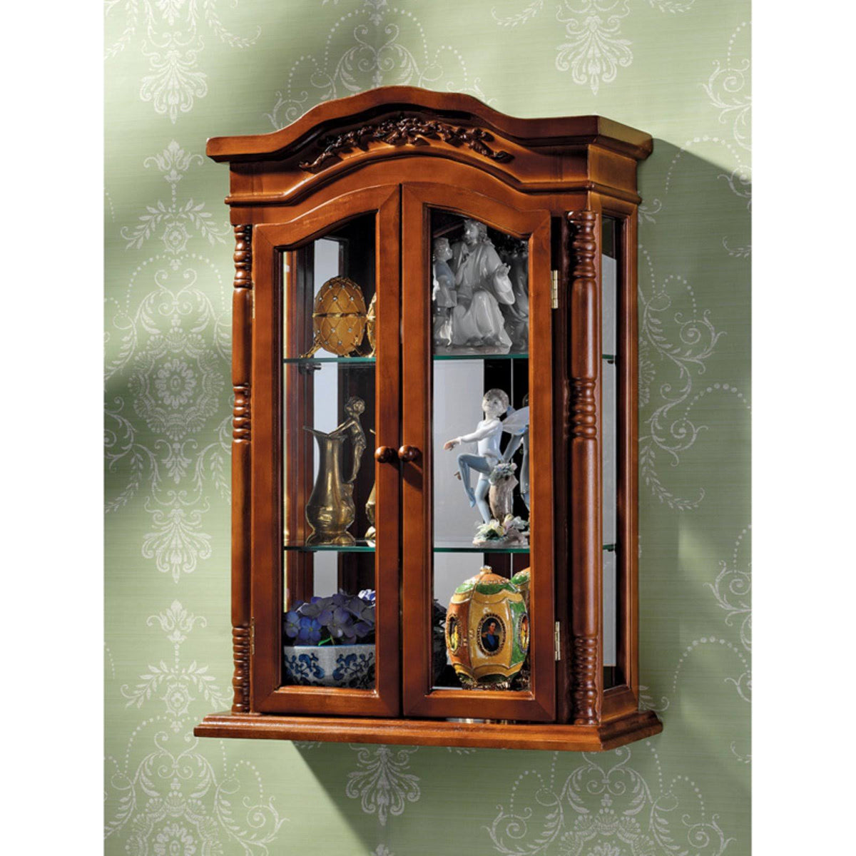 Hardwood Wall Curio Cabinet I87727