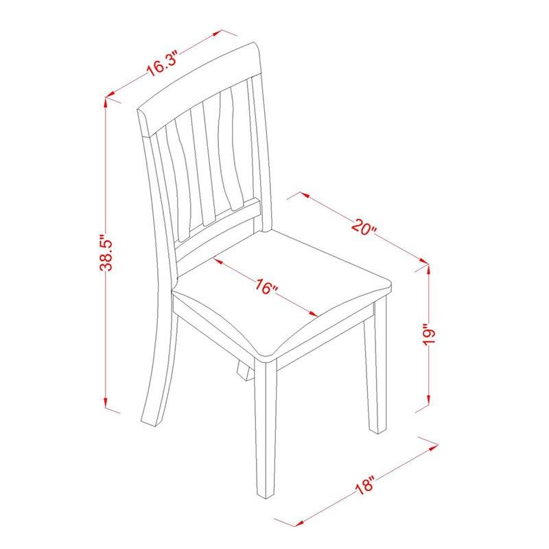 Antique Oak Finish Faux Leather Dining Chair Set of 2 Z548960