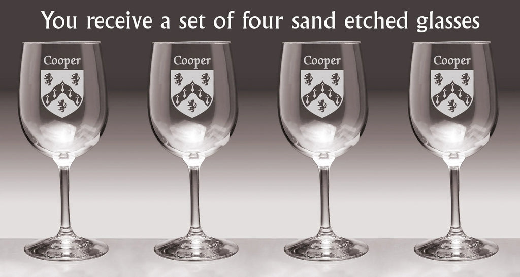 Irish Coat of Arms Wine Glasses Set of 4 Y82437