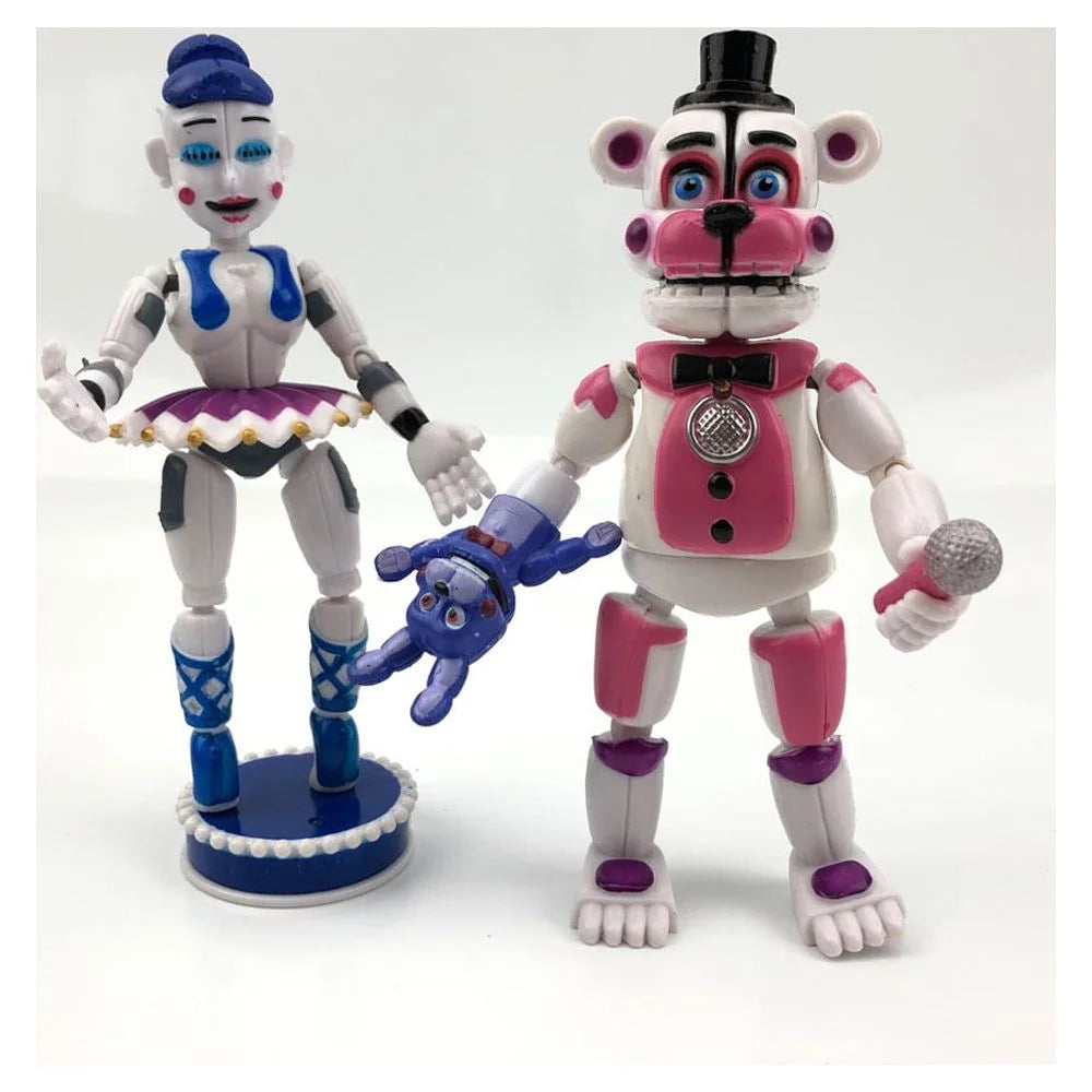 5Pcs FNAF Funtime Freddy Foxy Movable Action Figures J7106