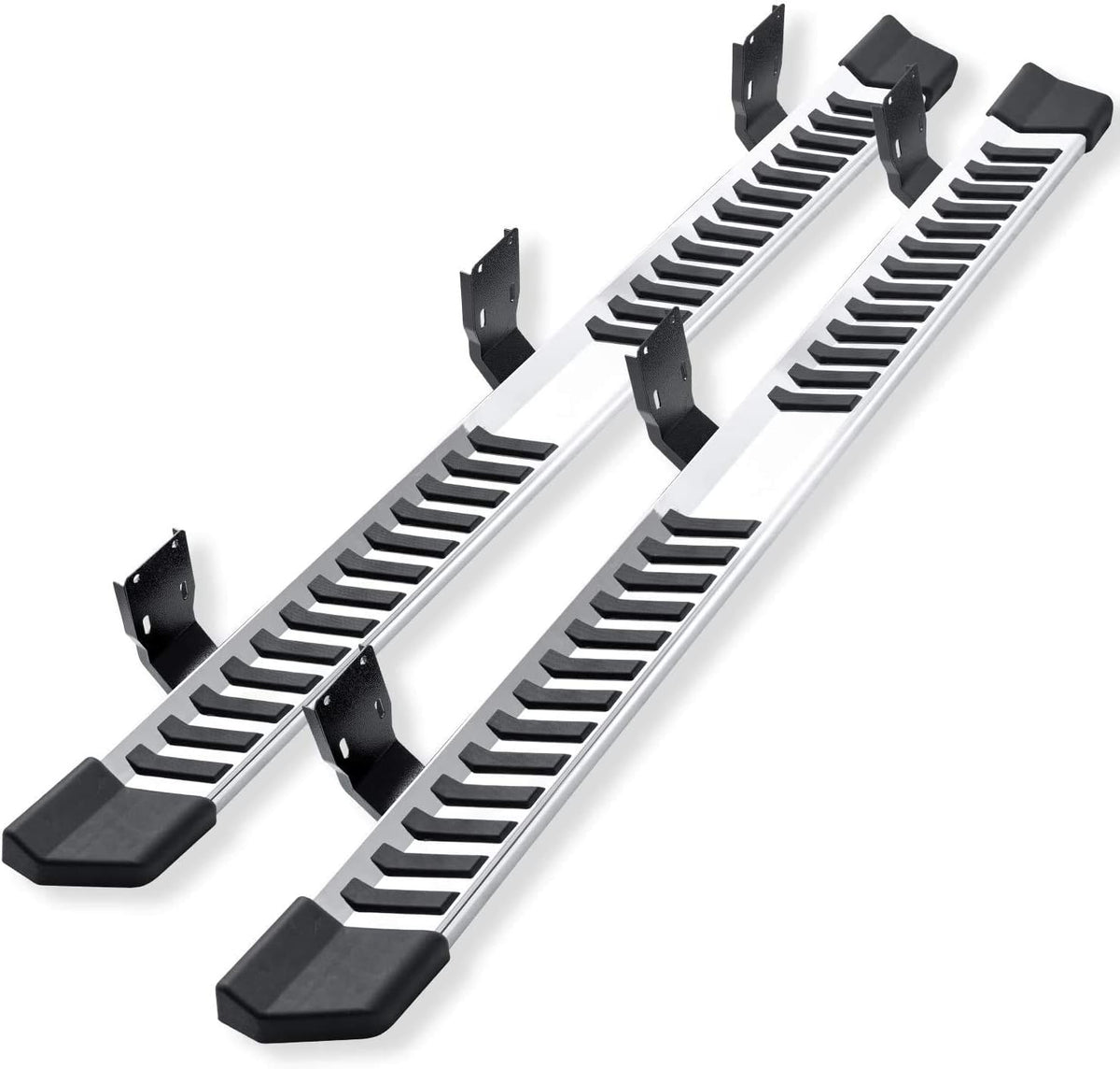 6 Inch Step Pad Nerf Bar Running Board Replacement for Ford F250 Superduty Crew Cab (Black) Q903