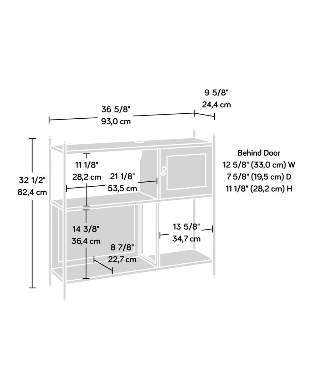 Black Storage Cabinet L6268