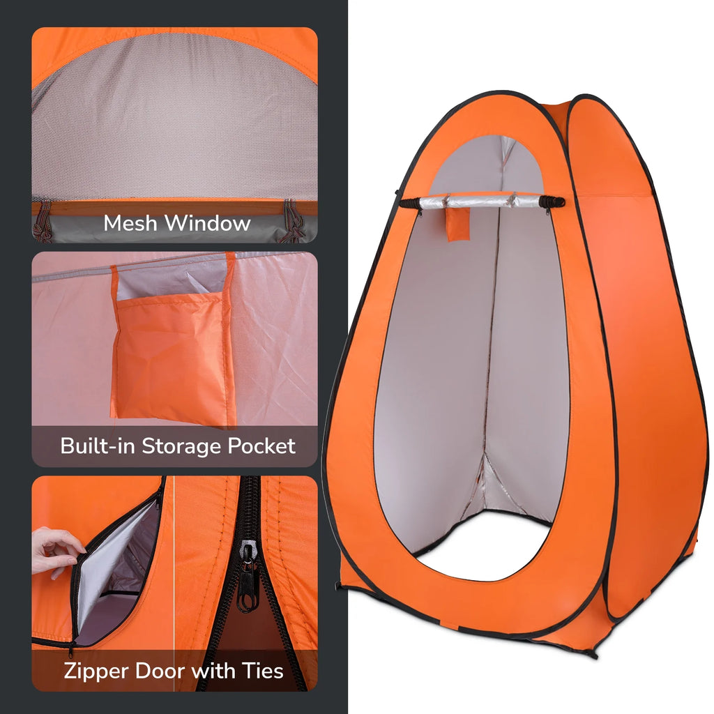 Orange Pop Up Privacy Tent for Camping E6618