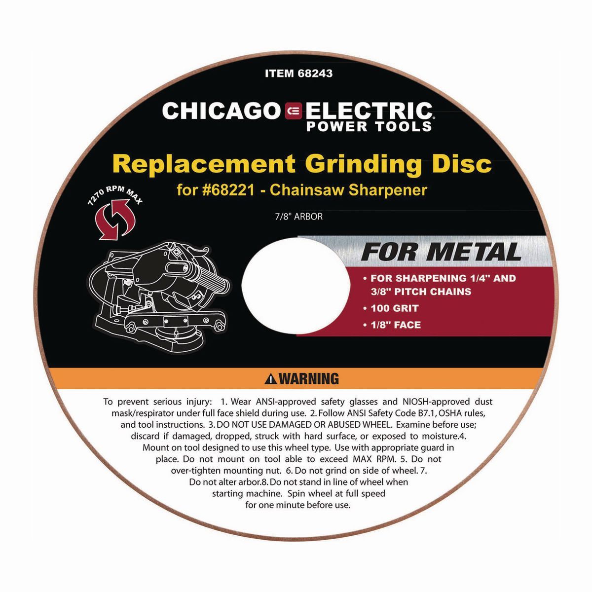 4-1/4 in. Aluminum Oxide Grinding Disc E108274