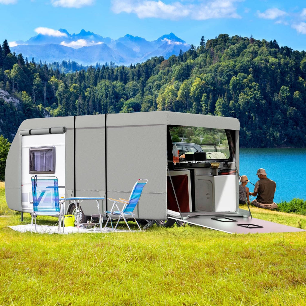 7 Layers Windproof Travel Trailer Cover with Tongue Jack Cover D676901