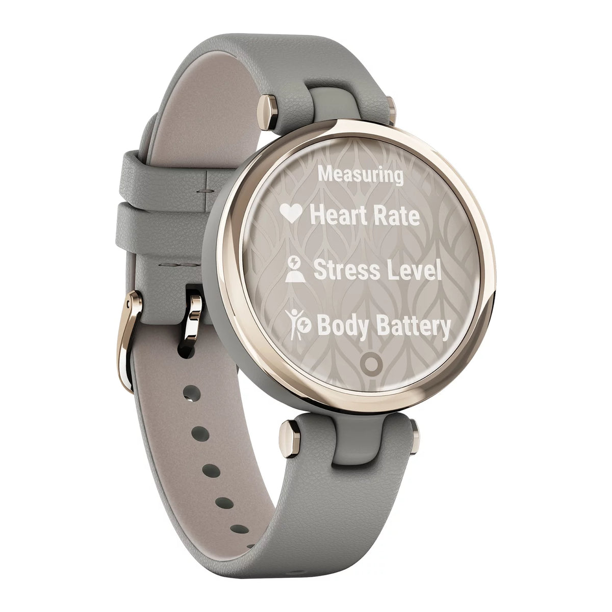 Cream Gold Smartwatch with Italian Leather Band V1412