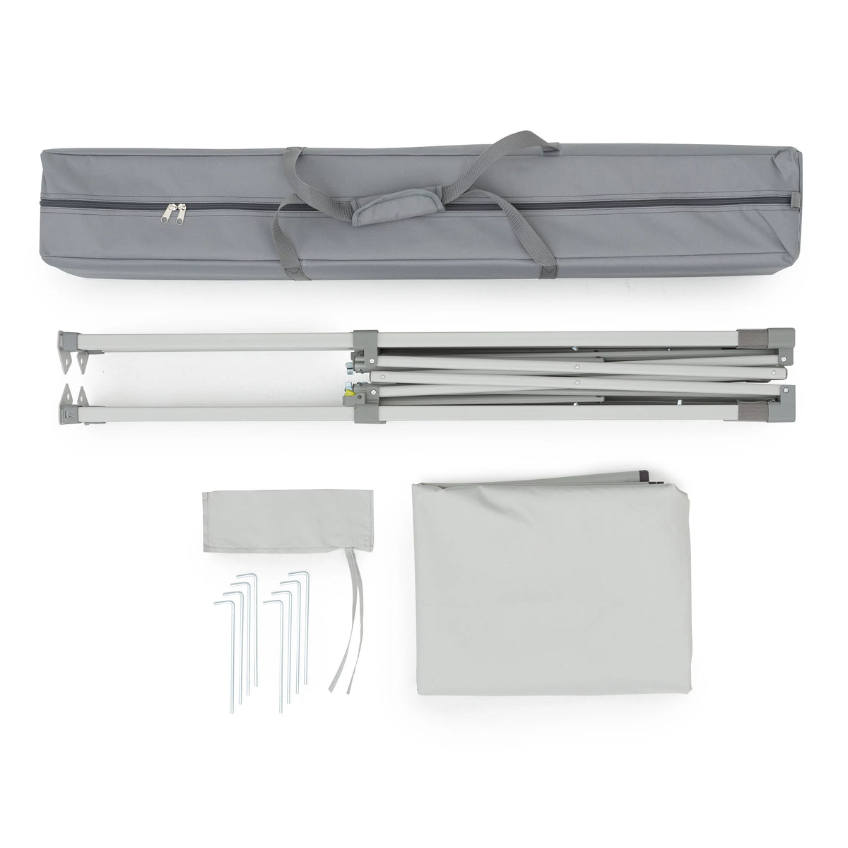 6 x 4 Ft Pop Up Instant Tent Canopy with Half Sun Shade, Gray L105