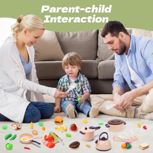 51 Pc Mini Play Kitchen Accessories Playset with Pots Pans Utensils K627