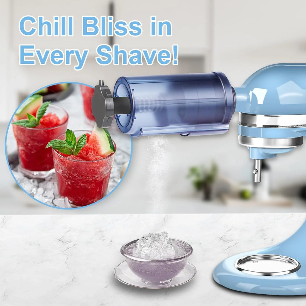 Shave Ice Attachment for Mixer with 8 Ice Molds T1154