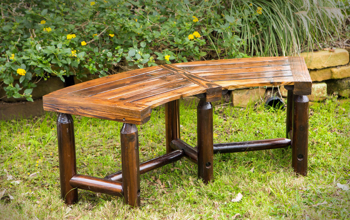 Char-log Curved Bench M55683