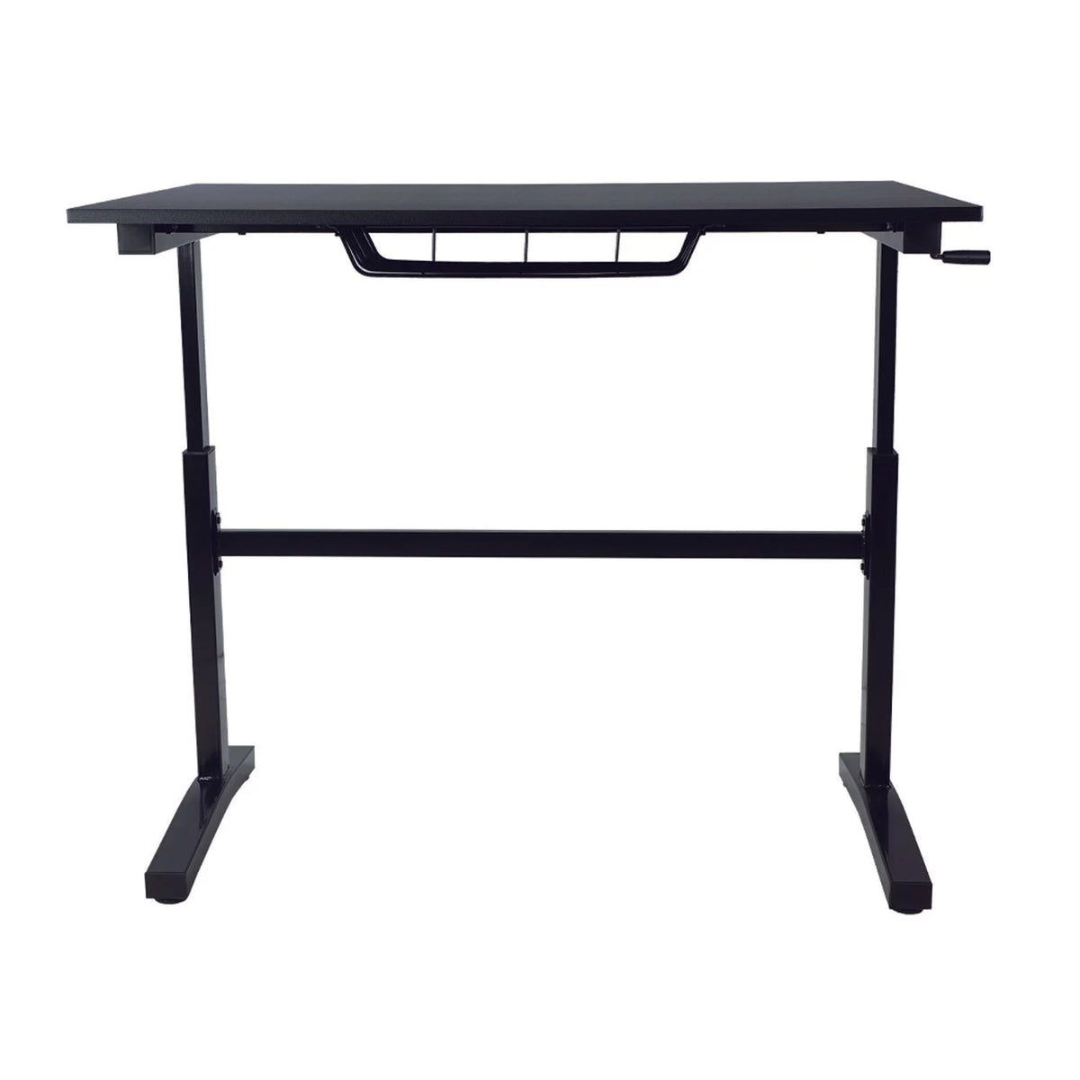 Black Height Adjustable Sit Stand Desk with Casters P17123