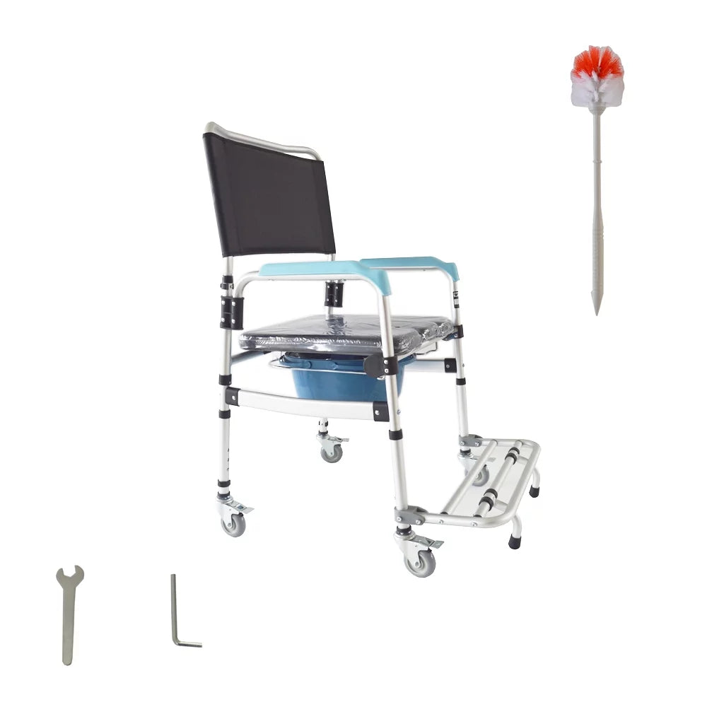 Portable Foldable Padded Aluminium Alloy Toilet Chair D825